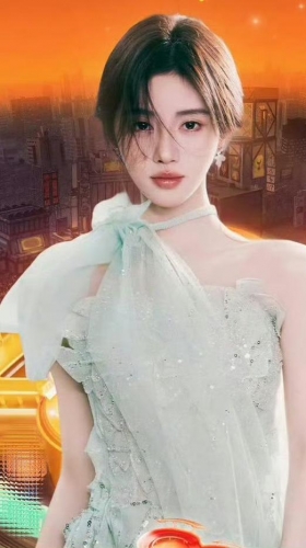 鞠婧祎夏晚穿搭简约吊带配高腰阔腿裤