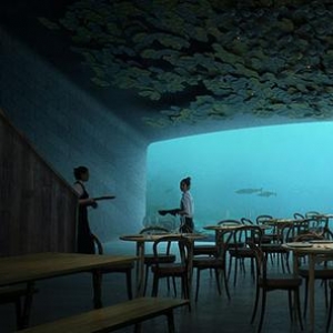 北欧第一家水下餐厅 半沉入结构